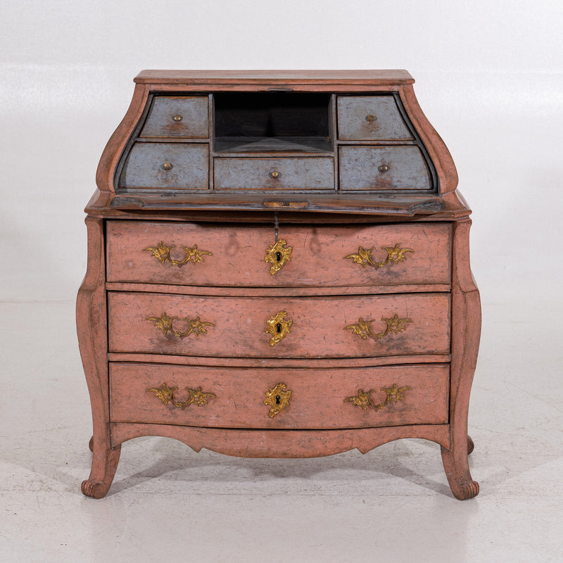 Rococo bureau in original paint and hardware, circa 1710. - Selected Design & Antiques