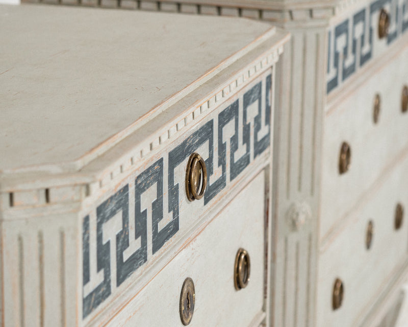 Wonderful pair of Gustavian style chests, circa 100 years old.