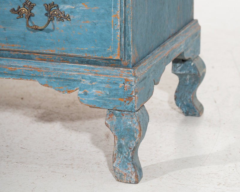 Cabinet in a beautiful bluish colour, circa 100 years old.