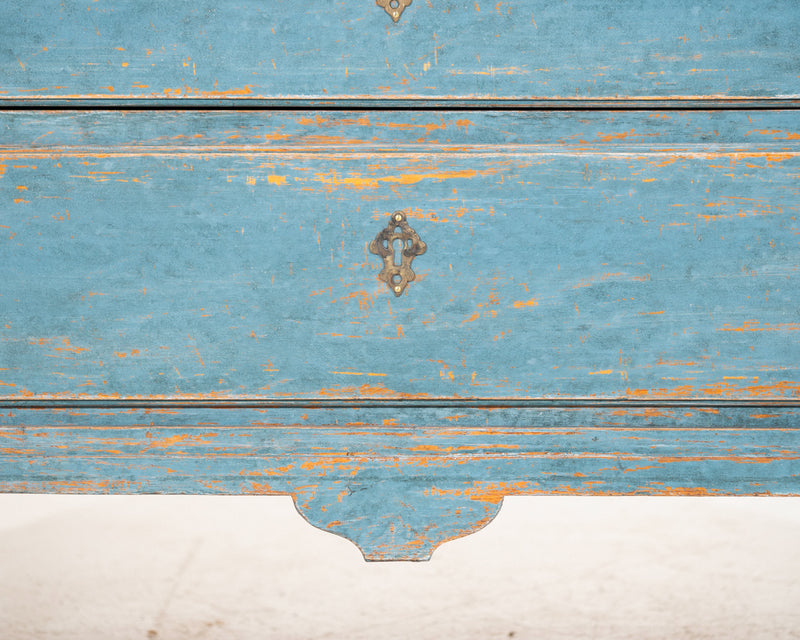 Cabinet in a beautiful bluish colour, circa 100 years old.