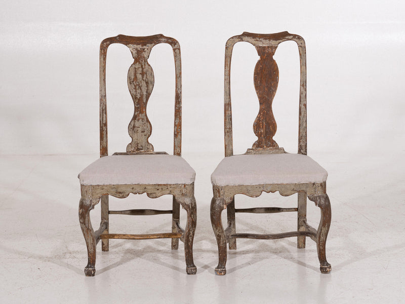 Pair of Rococo chairs in original paint, 18th C. - Selected Design & Antiques