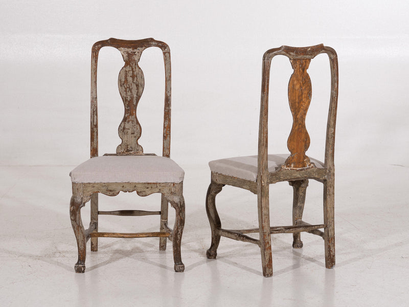 Pair of Rococo chairs in original paint, 18th C. - Selected Design & Antiques