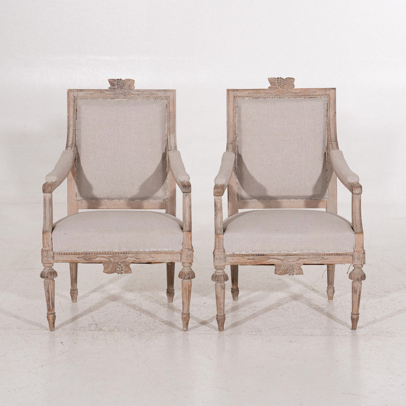 Pair of Gustavian style armchairs, circa 100 years old. - Selected Design & Antiques