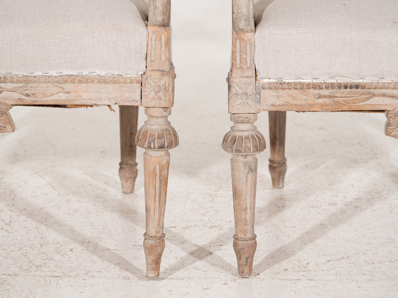 Pair of Gustavian style armchairs, circa 100 years old. - Selected Design & Antiques