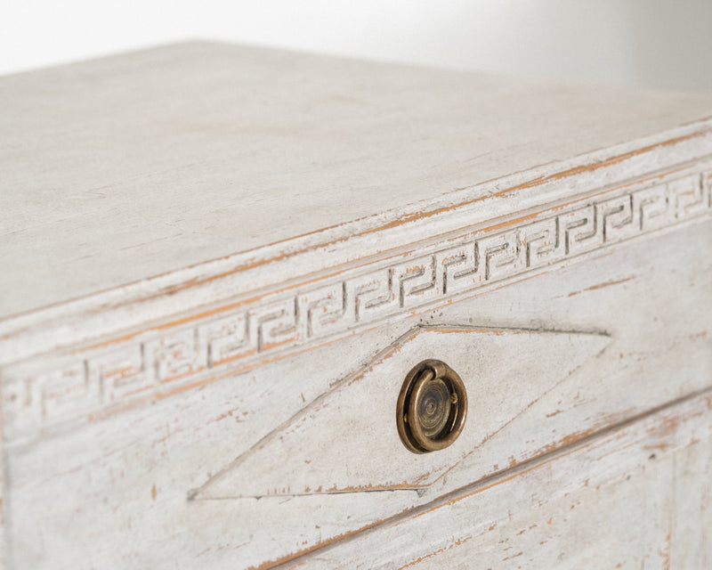 Pair of nightstands with drawers, 19th C.